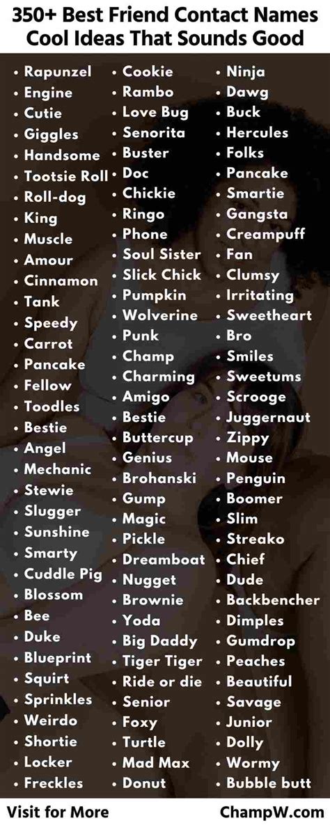 best friend contact names|unique contact names for friends.